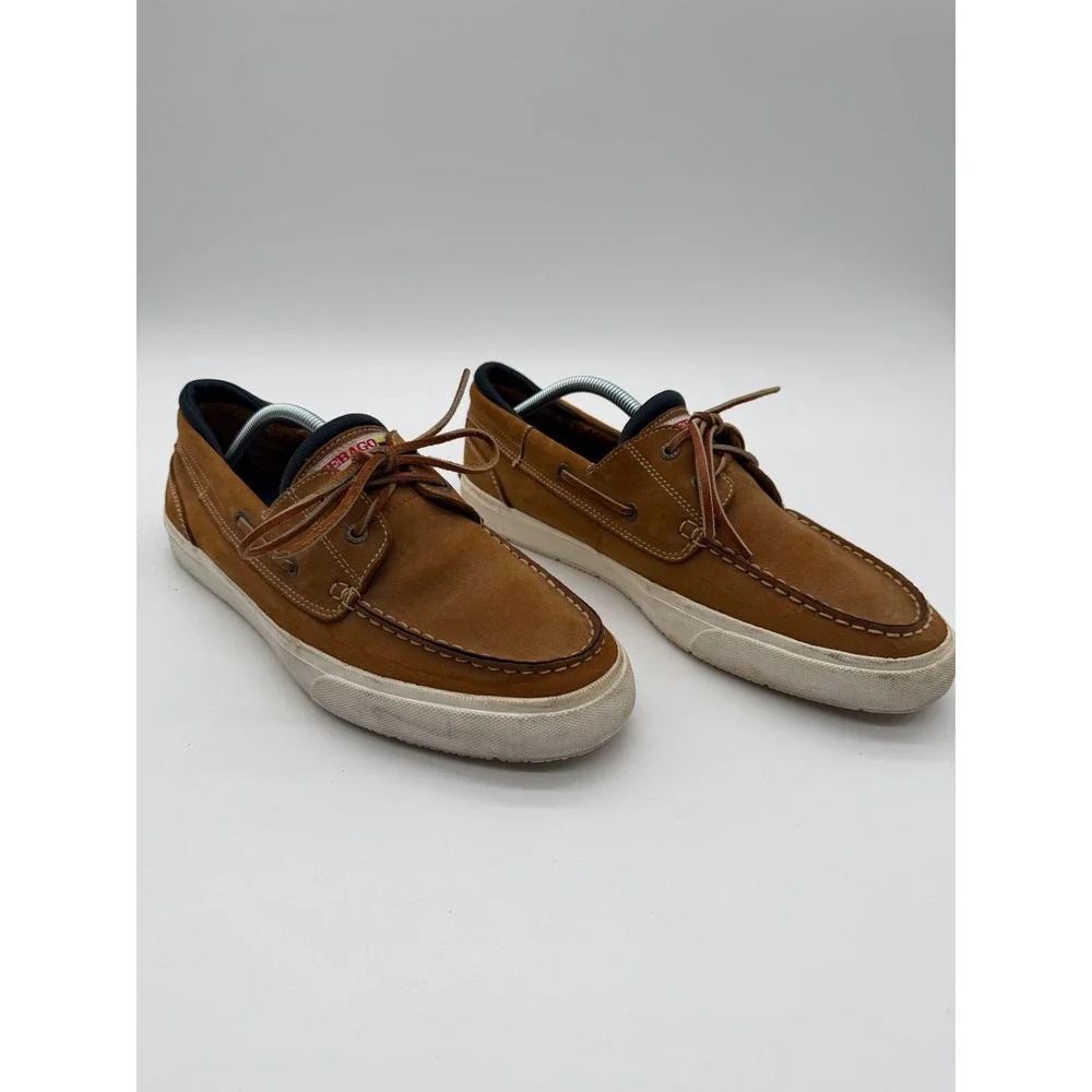 Sebago Docksides Mens Brown Leather Boat Shoes Sneaker Sole Loafers Size 11